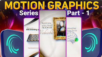 Advance Motion Graphics Editing in Mobile Like PC [ Part 1 ] in Alight Motion
