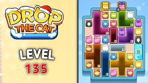 Drop the cat level 135 walkthrough solution gameplay