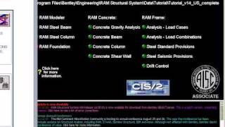 RAM Structural System V8i release 14.0 Profile