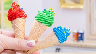 Rainbow Ice Cream Recipes 🌈 Magical Miniature Ice Cream Decorating 🌈Best Recipes By Mini World Ideas