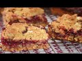 Raspberry Oatmeal Squares Recipe Demonstration - Joyofbaking.com