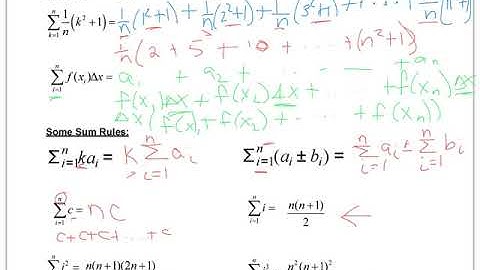 Notes 5.2 part2 video 1 Sigma Notation