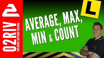 Beginners Excel Formulas – AVERAGE, MAX, MIN and COUNT
