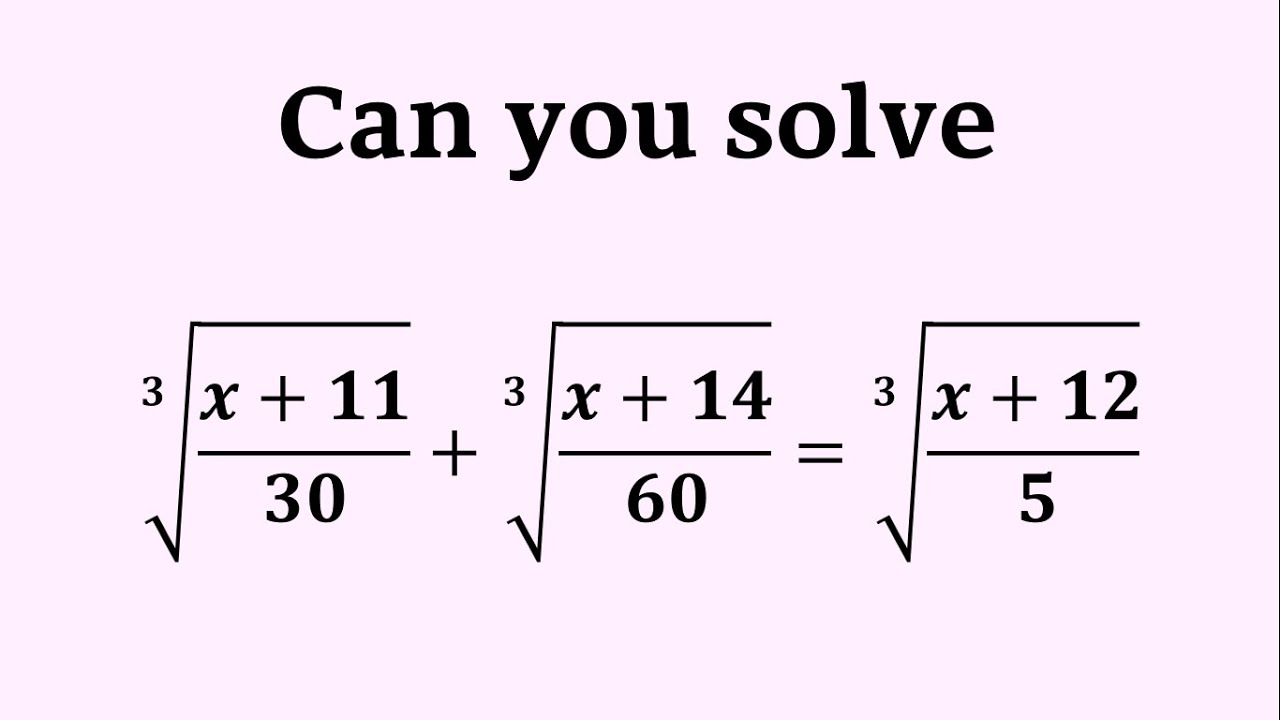 Can You Solve This Mind Blowing Radical Equation? | Math Olympiad
