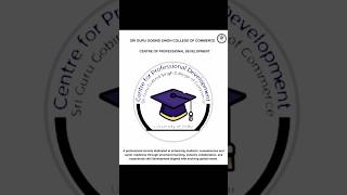 Centre for Professional Development, SGGSCC #sggscc #cpd #development #delhiuniversity