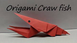 How to make paper crawfish - origami crawfish - diy paper crawfish