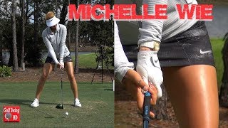 MICHELLE WIE 2017/2018 (HANDS THRU IMPACT) SLOW MOTION FACE ON DRIVER GOLF SWING