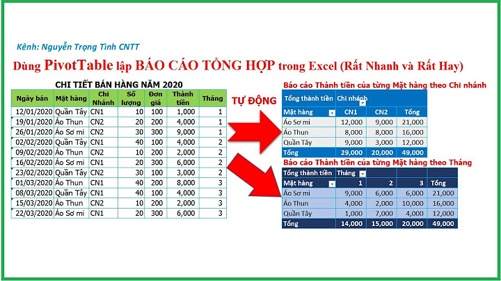 Hướng dẫn dùng pivot table trong excel 2007 năm 2024