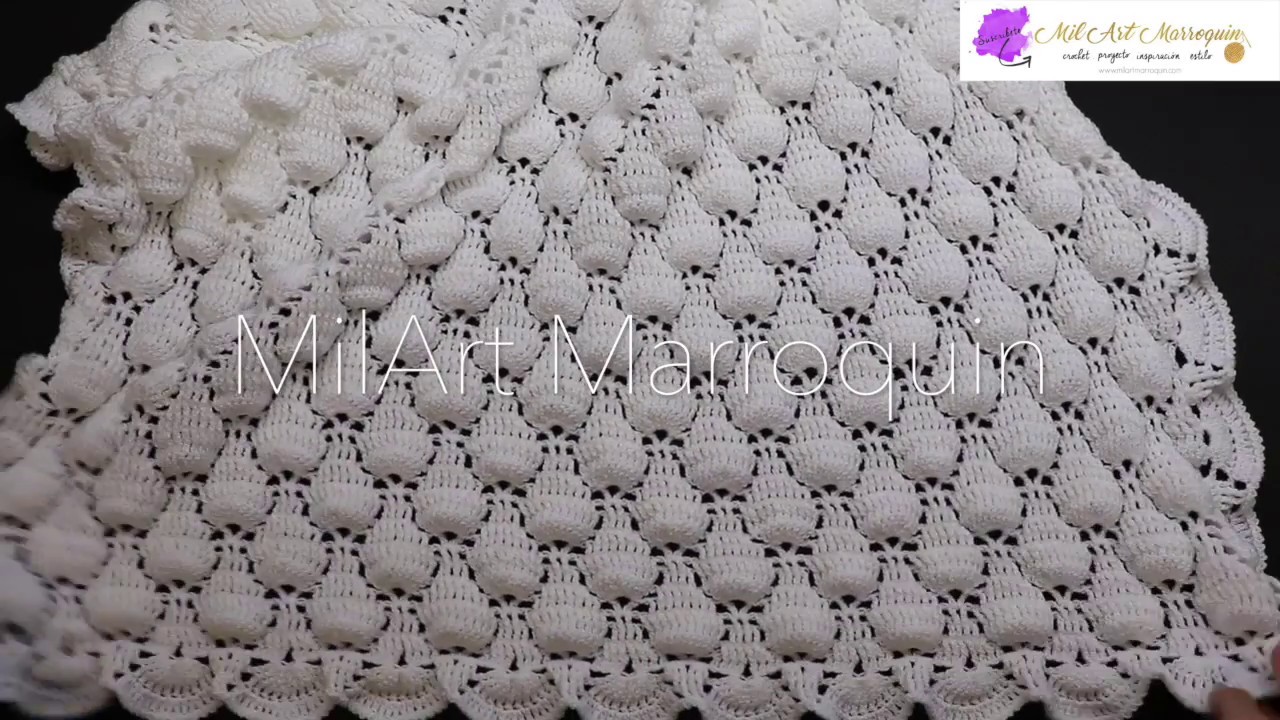Rendición mejilla sentido Crochet Baby Blanket step by step - YouTube