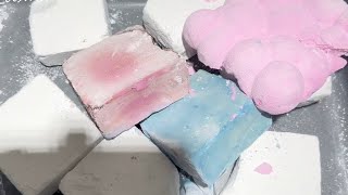Pastel Mixed‑Color Chalk ASMR 💗💙🤍 | Crispy Crumbly Satisfying Crush