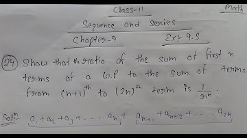 Class 11 ll Chapter Sequences and Series Ex :- 9.3 ll Question no.24 Answer.
