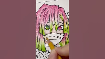 Fusion Art: Iguro Obanai 🐍 x Mitsuri Kanroji 🌸 !A blend of two Hashiras 🌸