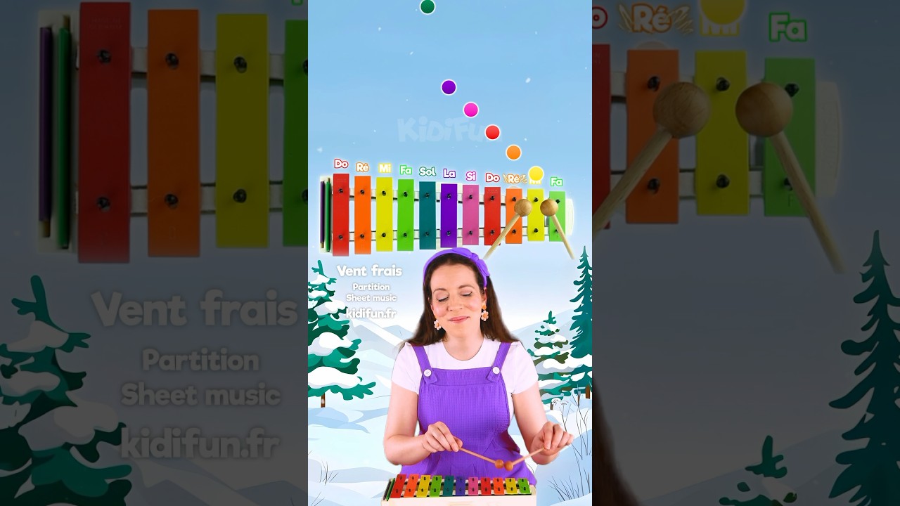 Apprends à jouer Vent frais au xylophone (glockenspiel) ❄️☃️ 