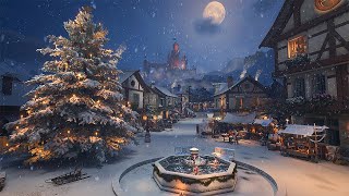 Medieval Christmas Market 🎄 Relax on this Winter Ambience Experience in Medieval Town at calm Night