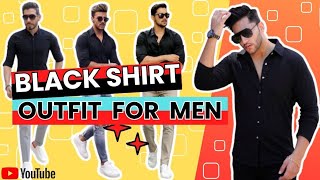 Black Shirt For Men | Black Shirt Outfit Ideas For Men | Mens Fashion #mensfashion #shirts #shirts