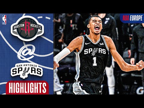 Victor Wembanyama Picks Up First Win! | San Antonio Spurs v Houston Rockets Highlights