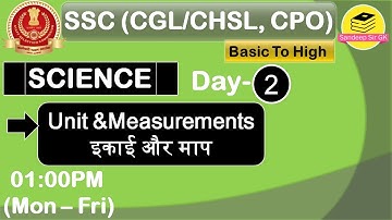 01:00PM | Unit & Measurements | SSC (CGL/CHSL, CPO) | Science By Praveen Sir