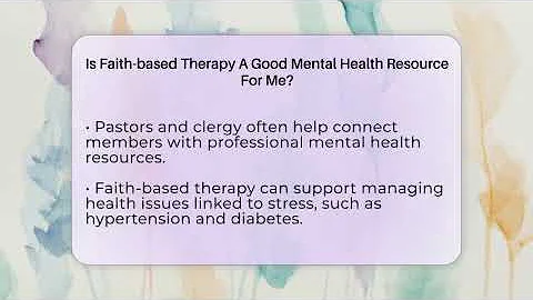 Is Faith-based Therapy A Good Mental Health Resource For Me? - Black Health Journey