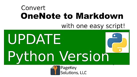 Python Update - Convert OneNote to Markdown (and Obsidian.md)