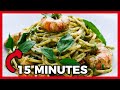 Japanese Shrimp Pasta with Nori Cream Sauce