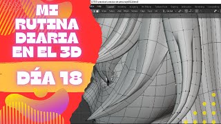 【Blender 3.2.1】Mi Rutina Diaria en practicar personajes anime 3d Fischl , genshin impact ,Día 18