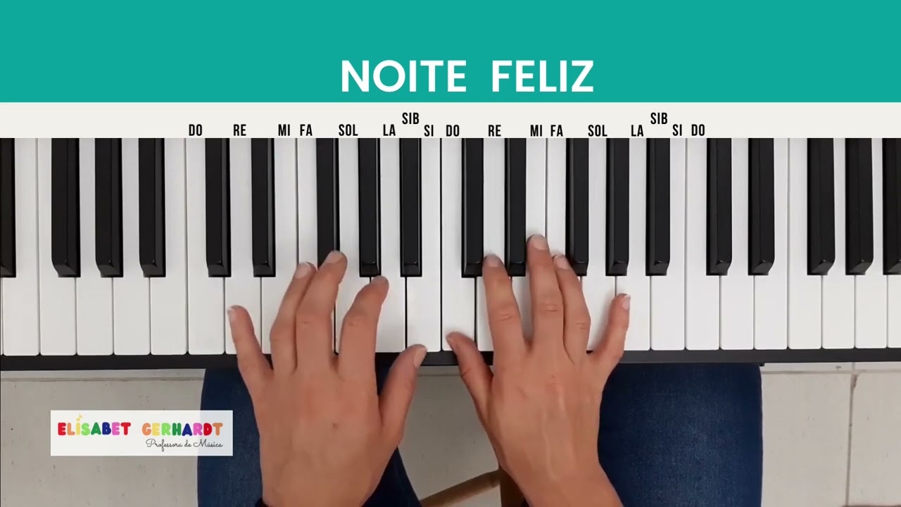 COMO TOCAR NOITE FELIZ NO PIANO OU TECLADO (muito fácil) - PROFE ELISABET 