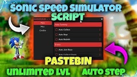 ROBLOX SONIC SPEED SIMULATOR SCRIPT! AUTOFARM GUI