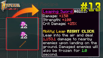 Crafting The Leaping Sword | Hypixel Stranded Skyblock [EP. 13]