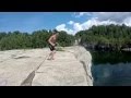 Cliff jump slowmo