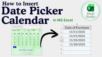 How to Insert Date Picker Calendar in Excel