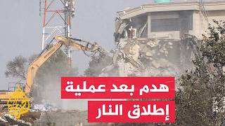 الاحتلال يهدم منزلا من 3 طوابق في الخليل بعد إخلاء سكانه
