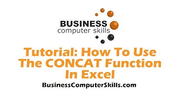 How to Use the CONCAT function In Excel