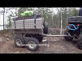 ATV camping trip with articulated hitch offroad Trailer