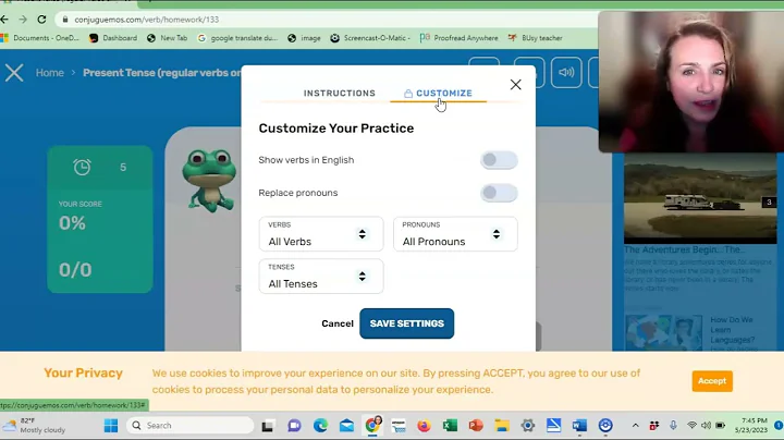 How to use conjuguemos.com