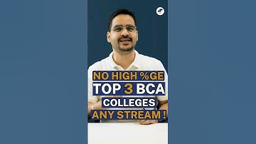💥Top 3 BCA Colleges! No High Percentage! Arts/Commerce/Bio Students! #shorts #BCA #BCAColleges
