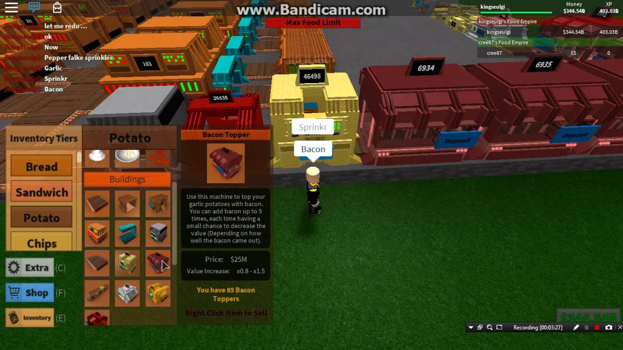 Roblox Food Empire Turtorial Billion Setup Youtube - bacon empire roblox