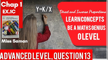 Mathematics 8th grade|Chap.1,Ex.1C |Inverse Proportion |Ad. level. Q.13| Knowledge Academy Teams