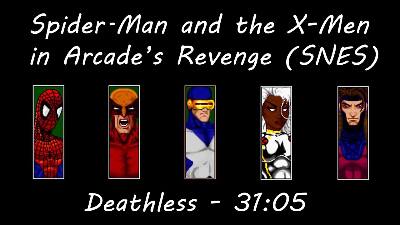 Spider-Man and the X-Men in Arcade's Revenge (SNES) Speedrun - 