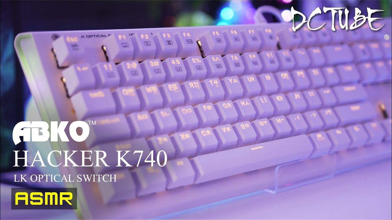 [ASMR] ABKO HACKER K740 기계식 키보드 타건음 소리 (LK광축 리니어)