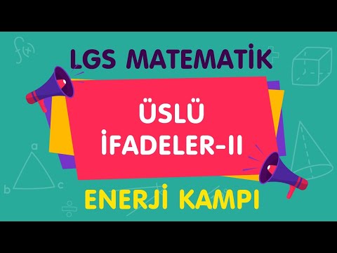 LGS Matematik ÜSLÜ İFADELER-II (İşlemler-Temel Kurallar) ENERJİ KAMPI (Canlı)