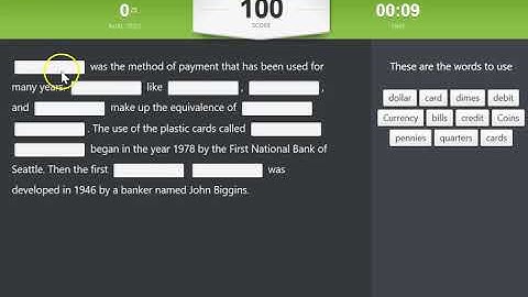 Fill in the Blanks Instructions