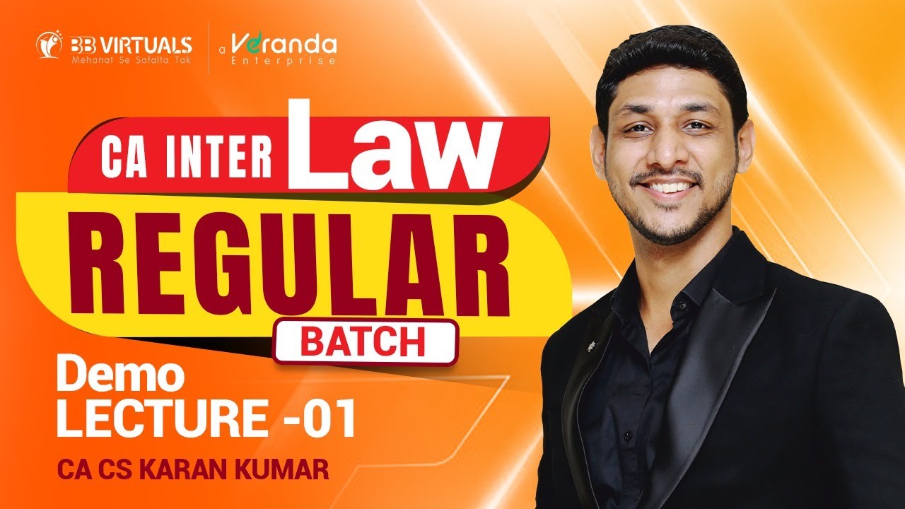Demo Lecture-1 CA Inter Law | Regular Batch | Corporate & Other Law ...