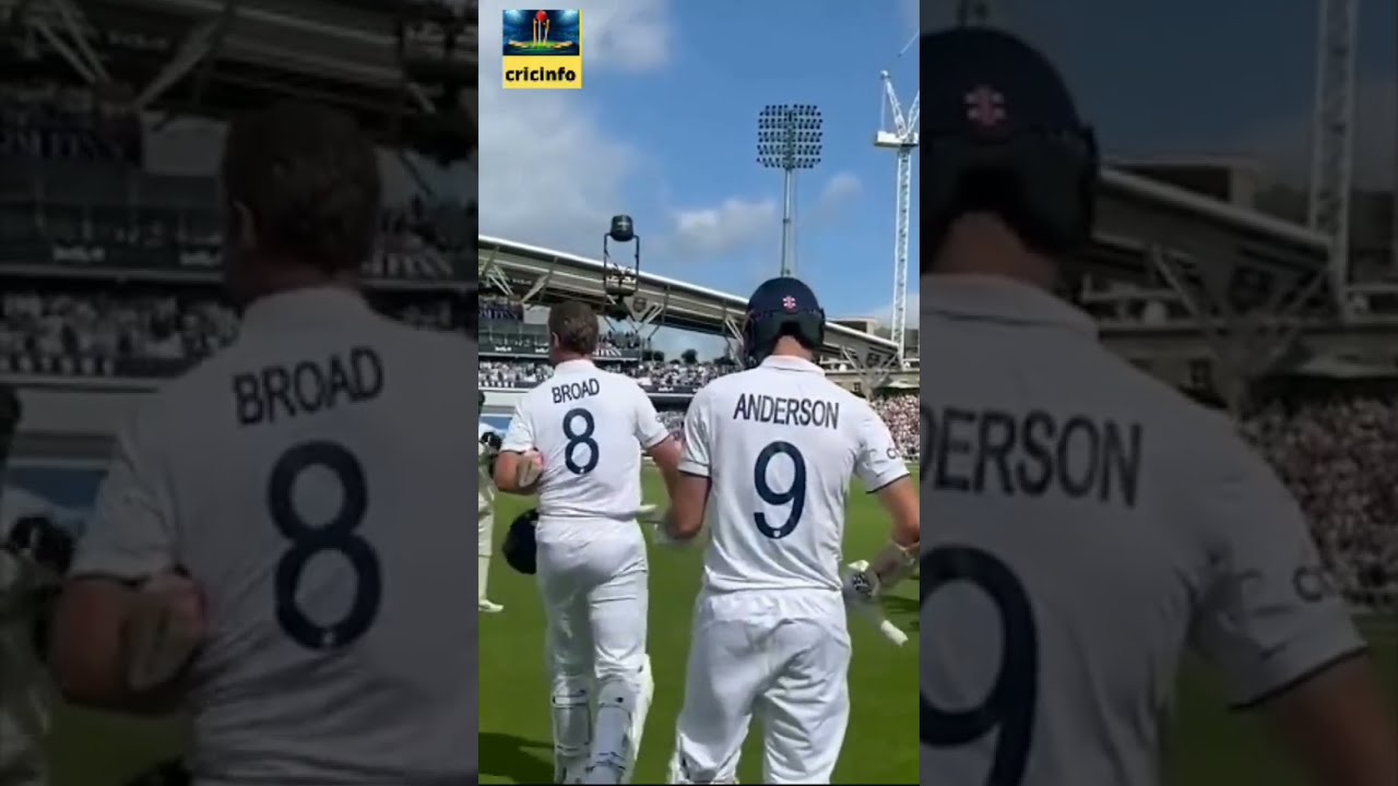 For The Final Time With Bat Broad Anderson Walk Out Together 