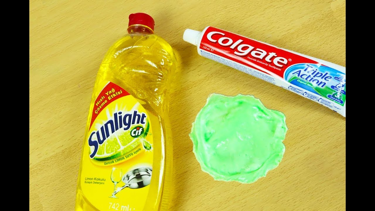 How to make FLUFFY SLIME WITH TOOTHPASTE