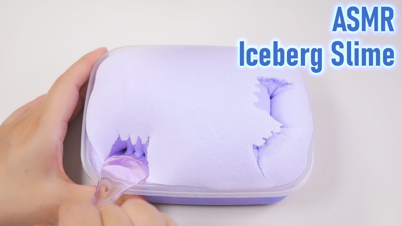 【ASMR】前回のスライムで作ったアイスバーグスライム～パチパチが止まらない～【Iceberg Slime】