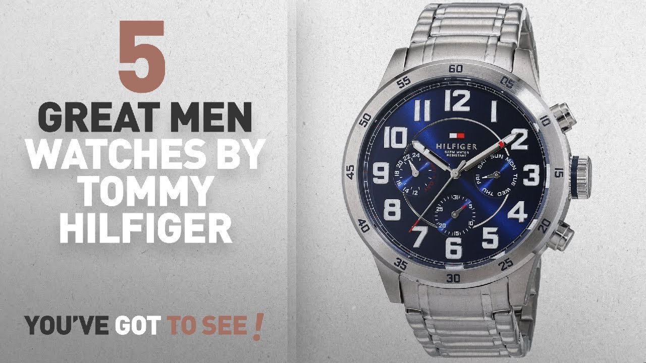 tommy hilfiger men's 1791053 stainless steel watch with link bracelet