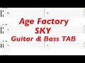 Age Factory - SKY【ギター&amp;ベースTAB譜】【練習用】【tab譜】