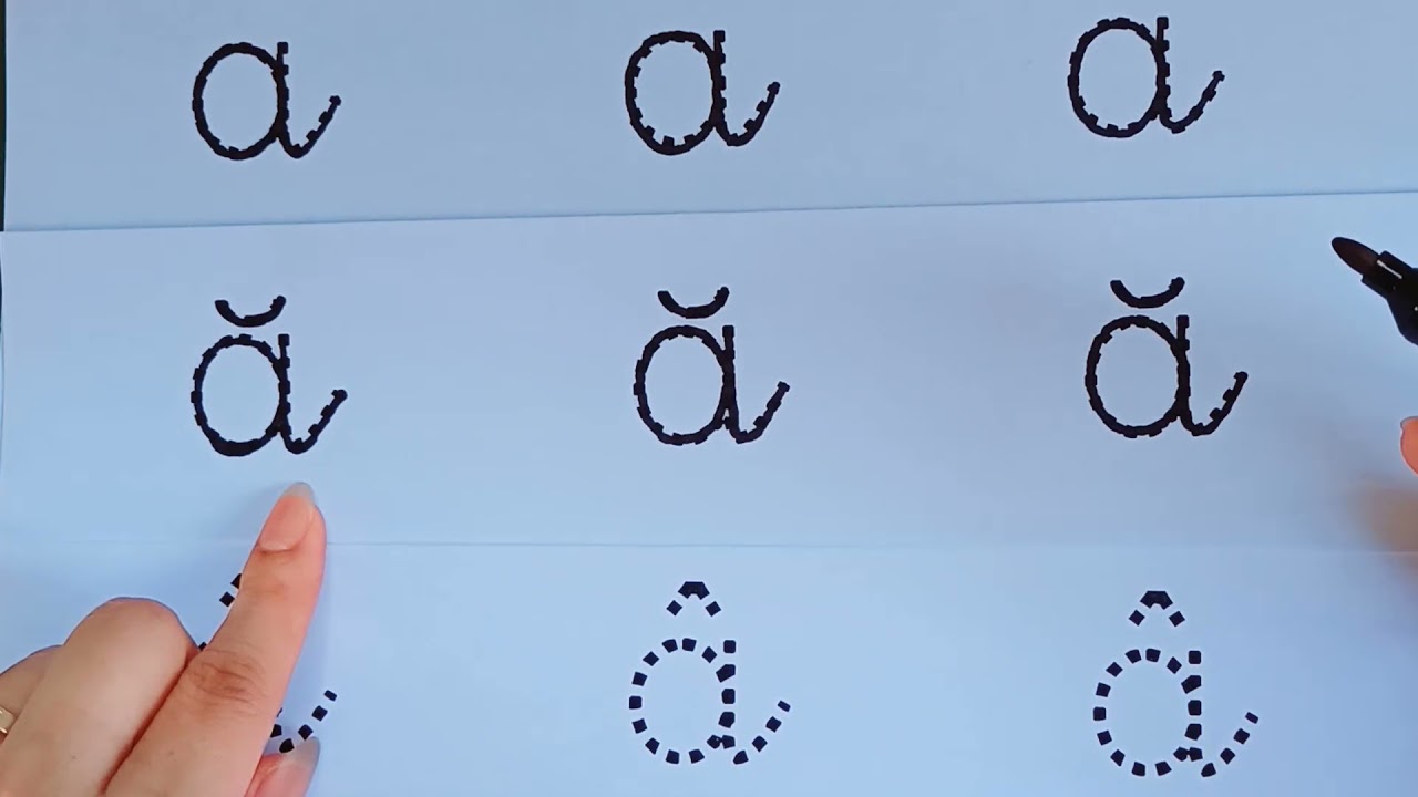 Hướng dẫn giáo án tập tô chữ a ă â Cho bé từ 3-5 tuổi tại nhà