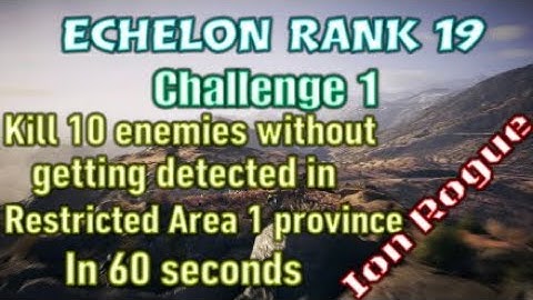 Ghost Recon Breakpoint Echelon Rank 19 Challenge 1