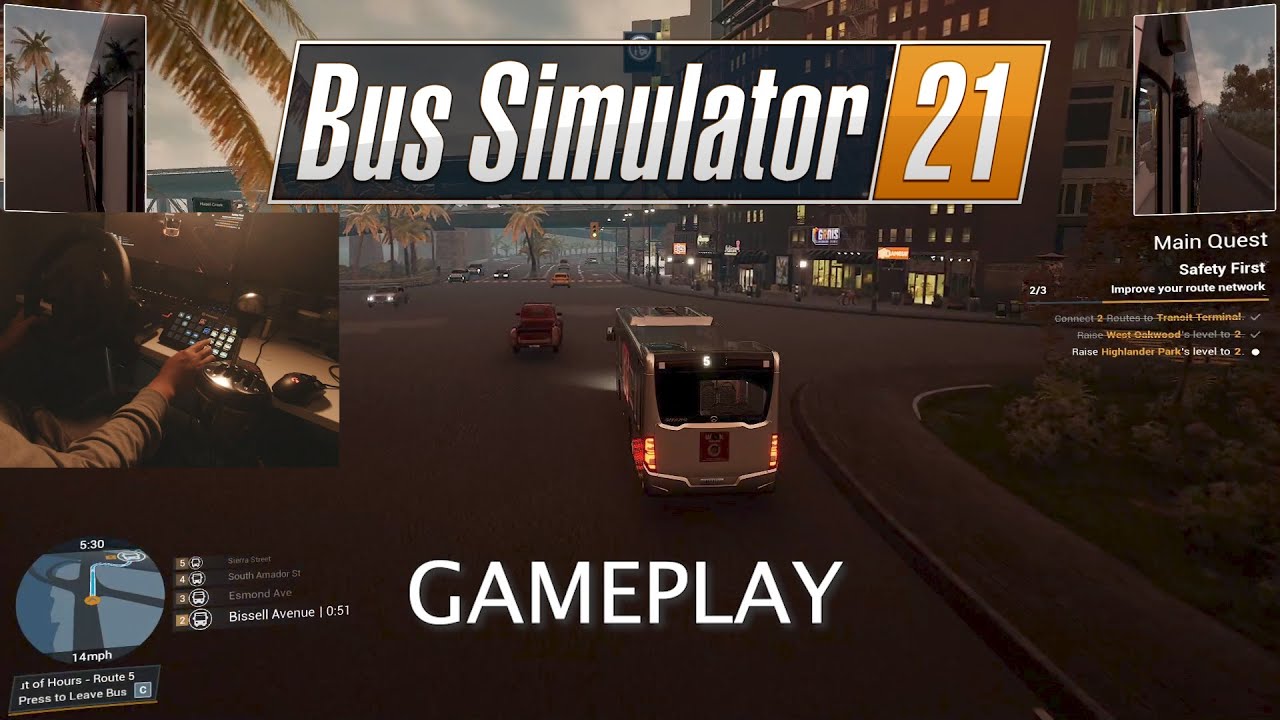 Bus Simulator 21 - Safety First Raising Highlander Park to Level 2 Gameplay